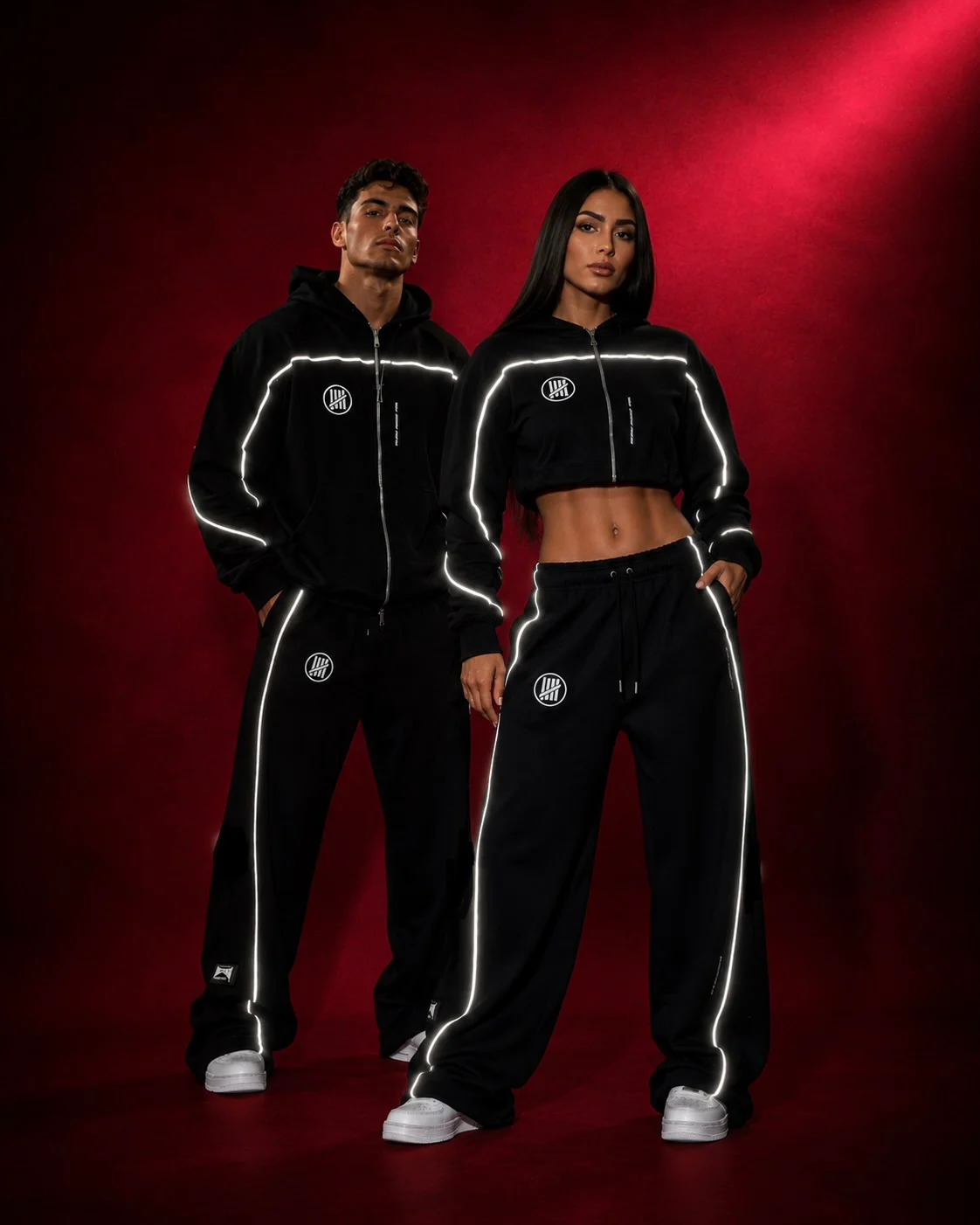 Conjunto reflectivo unisex en dos modelos